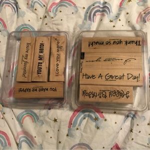 2 sets of Stampin’ Up! Stamps. Sassy sayings and vogue verses